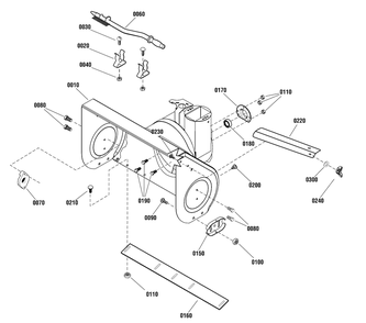 Part Location Diagram of 706905 Briggs and Stratton Auger hsg kit, 29inch